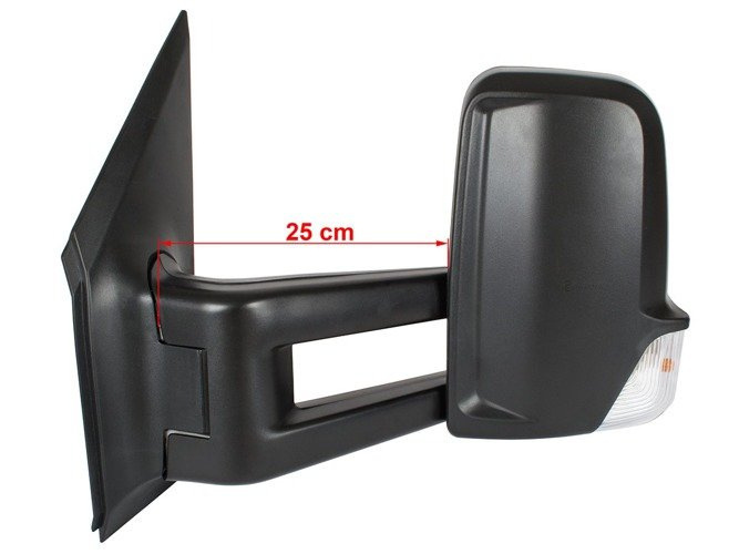 VW Crafter 2005- Mirror / rear-view exterior mirror  electric adjusted, heated Long arm 25 CM left