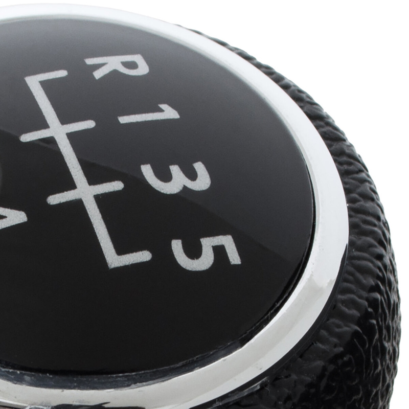 VW T5 / T6 03-11 Gear / gearbox knob BLACK + SILVER RING + BLACK LID 5+R 7H0711113