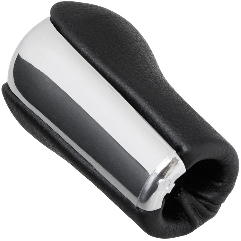 TOYOTA AVENSIS Gear / gearbox knob BLACK LEATHER + CHROME LID 5+R THREAD