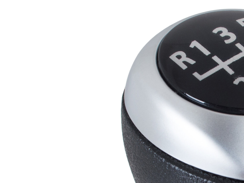 Hyundai i30 II FL 12-16 Gear shift knob black + SILVER 6 speed