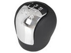 Vauxhall / Opel Vectra C 02-08 Gear shift knob 5 Gear EKOLEATHER + CHROM bieg wsteczny na DOLE