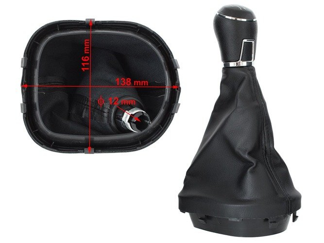 VW Caddy III FL 10-15 Gear shift knob + Gear Shift Lever Cover / Gear stick gaiter 5 speed