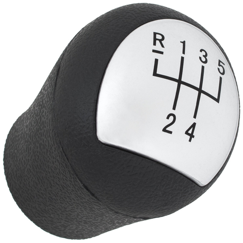 Renault Kangoo II 01-08 Gear shift knob SILVER, BLACK SCHEME