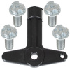 Renault Clio II III Laguna II Megane I II Modus Scenic II Hubcap wrench + 4 screws set Standard version 28mm