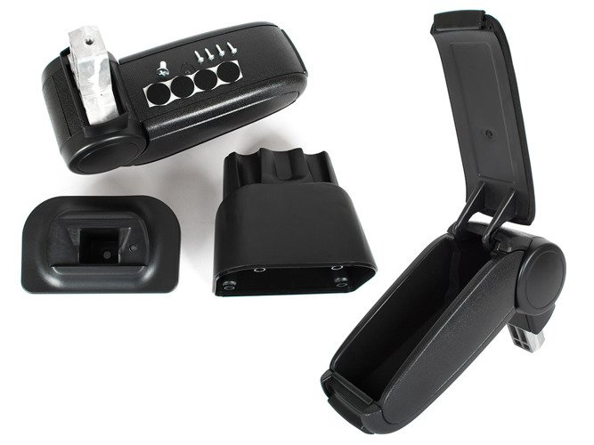VW Caddy 2003- armrest set BLACK FABRIC + mounting kit