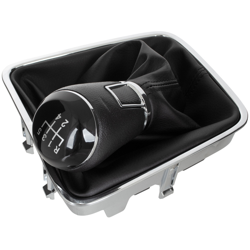 VW Tiguan 2007- gałka zmiany biegów CZARNA 5 BIEGÓW + MIESZEK OTWÓR 12 MM