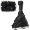 VW Golf IV 97-03 Gear shift knob SILVER + Lever Gaiter with frame CHROM 6 Gears Hole 12MM