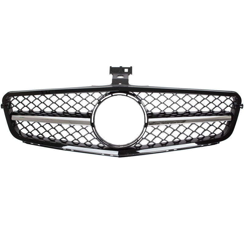 Mercedes Klasa C W204 19-23 atrapa między reflektory (grill) PIANO BLACK-+-CHROM