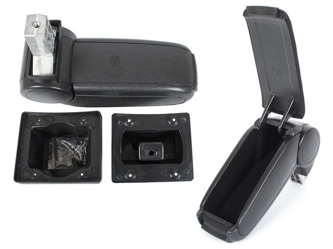 Skoda Octavia II 2004- armrest set BLACK FABRIC + mounting kit