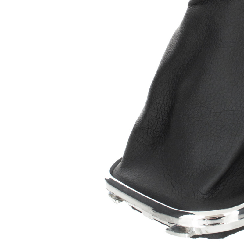 VW GOLF MK4 IV 98-05 Gear / gearbox knob BLACK + SILVER RING + CHROME LID 5+R + Lever Gaiter (12mm DIAMETER)