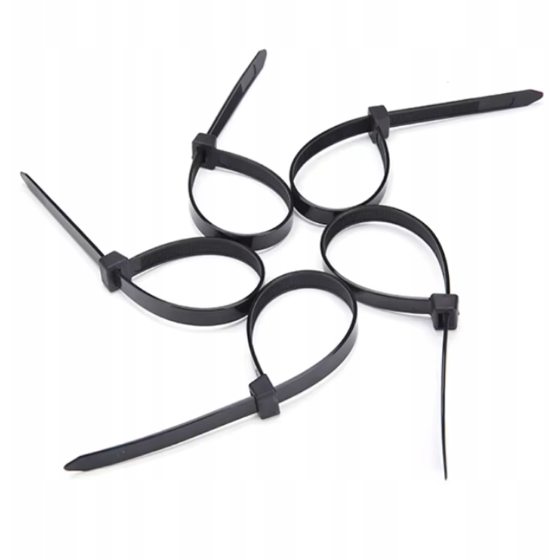 100 SZTUK | TRYTYTKI 3,6mm x 200mm | OPASKI ZACISKOWE DO KABLI ZIPPERKI