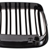 BMW 3 E46 97-01 SEDAN / KOMBI atrapy między reflektory (nerki) lewa + prawa kpl. BLACK GLOSSY DOUBLE BAR
