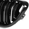 BMW 2 F22 2012- atrapy między reflektory (nerki) lewa + prawa kpl. BLACK GLOSSY DOUBLE BAR