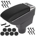 Dacia Duster I 10-17 podłokietnik ze schowkiem CZARNA EKOSKÓRA + zestaw montażowy