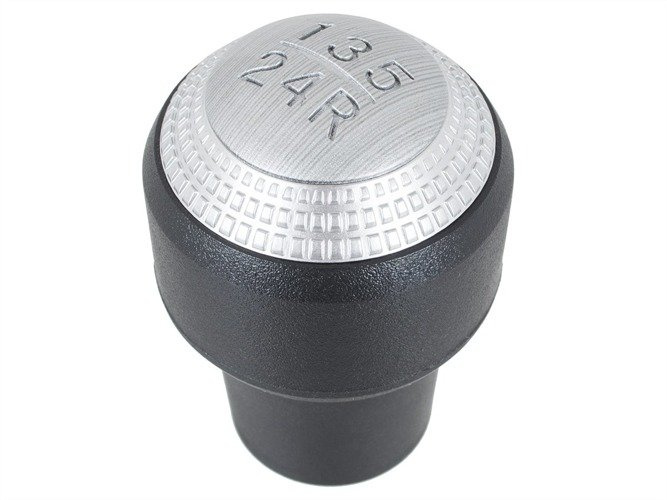 Hyundai Getz 02-10 Gear shift knob black + grey + SILVER 5 speed