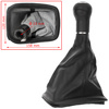 VW GOLF MK4 IV 98-05 Gear / gearbox knob BLACK + SILVER RING + BLACK LID 5+R + Lever Gaiter WITH FRAME