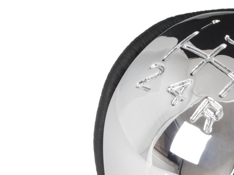 Vauxhall / Opel Vectra C 02-08 Gear shift knob 5 Gear EKOLEATHER + CHROM bieg wsteczny na DOLE