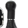 VW Bora 98-05 Gear shift knob BLACK + Lever Gaiter with frame CHROM 5 Gear Hole 23MM