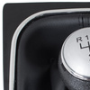VW Golf VI 08-12 Gear shift knob SILVER + BLACK Lever Gaiter with frame CHROM 6 Gears