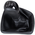 Skoda Octavia II 2004- Gear shift knob + Lever Gaiter with frame BLACK 5 Gear