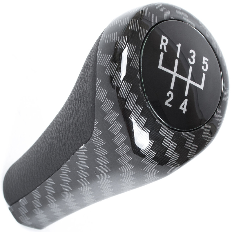 BMW E30 E32 E34 E36 E39 E46 E60 E61 E62 E63 E81 E82 E85 E87 E88 E90 E91 E92 X1 X3 X5 Gear shift knob CARBON 5 Gear