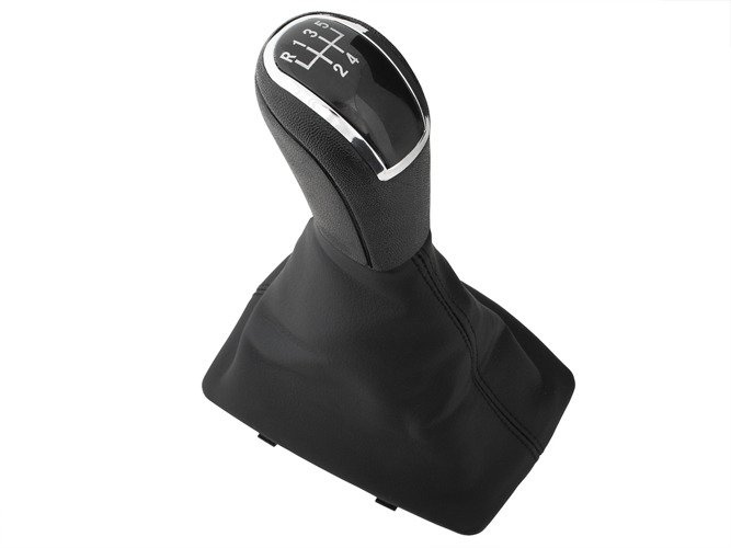 Audi A4 B8 07-15 Gear shift knob BLACK 5 Gear + Lever Gaiter BLACK