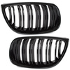 BMW 3 E92 E93 06-10 atrapy między reflektory (nerki) lewa + prawa kpl. BLACK GLOSSY DOUBLE BAR