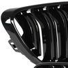 BMW 2 F22 2012- atrapy między reflektory (nerki) lewa + prawa kpl. BLACK GLOSSY DOUBLE BAR