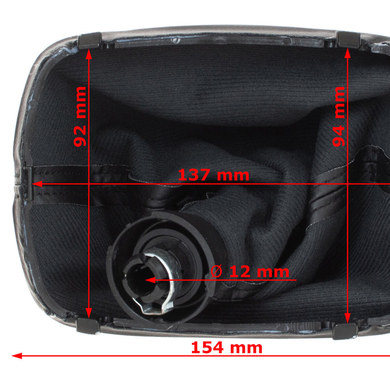 Audi A6 C6 04-11 Gear shift knob BLACK + Lever Gaiter BLACK