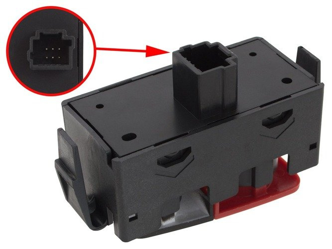 Renault Scenic III 2008- Hazard warning switch / warning lamp button red + door lock function