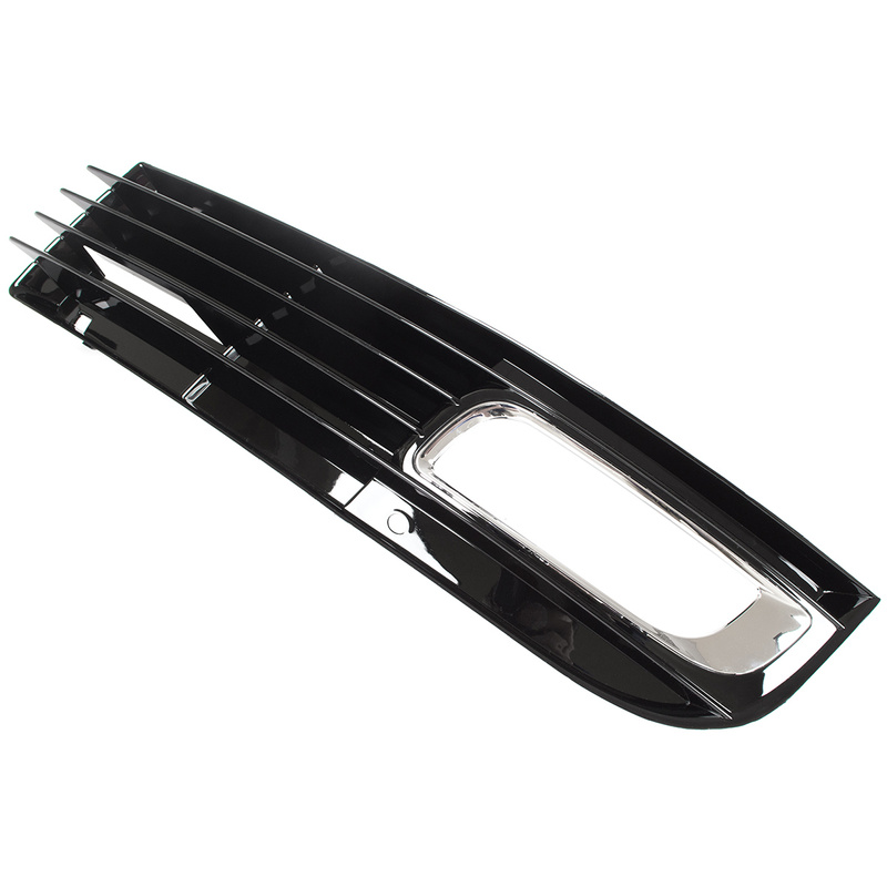 Audi A8 D3 FL 08-10 Z HALOGENAMI atrapka kratka w zderzak CZARNA + CHROM lewa