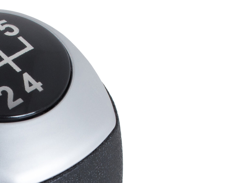 Hyundai i30 II FL 12-16 Gear shift knob black + SILVER 5 speed
