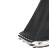 VW BORA 98-05 Gear / gearbox knob WOOD IMITATION + SILVER RING + BLACK LID 5+R + Lever Gaiter WITH CHROME FRAME (12MM)