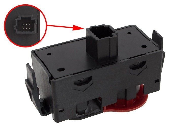 Renault Clio III 05-09 Hazard warning switch / warning lamp button red + door lock function