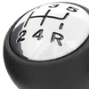 CITROEN C5 Gear / gearbox knob BLACK + CHROME CAP + LEVER GAITER 5+R 