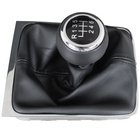 VW Passat B7 10-14 Gear shift knob BLACK + Lever Gaiter BLACK with frame CHROM 6 Gears