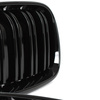 BMW 2 F22 2012- atrapy między reflektory (nerki) lewa + prawa kpl. BLACK GLOSSY DOUBLE BAR