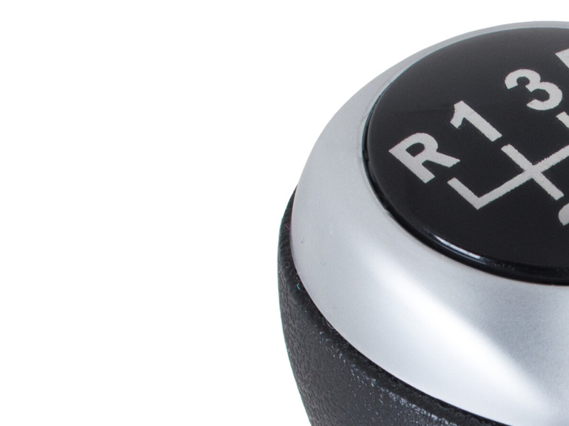 Hyundai i30 II FL 12-16 Gear shift knob black + SILVER 5 speed