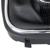 VW GOLF MK6 VI 08-12 Gear / gearbox knob BLACK + SILVER RING + BLACK LID 5+R + Lever Gaiter WITH CHROME FRAME