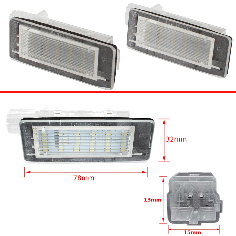 Renault Captur Espace IV Fluence Modus FL Scenic II III Licence plate light / lamp LED 2 pcs set