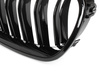 BMW 5 F10 / F11 10-17 atrapy między reflektory (nerki) lewa + prawa kpl. BLACK GLOSSY DOUBLE BAR