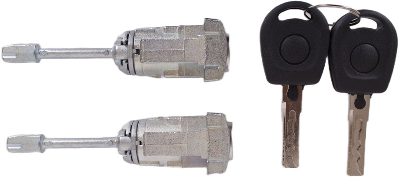 Seat Ibiza III 02-08 wkładka zamka drzwi przednich lewa + prawa 2 szt. KPL