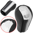 TOYOTA COROLLA Gear / gearbox knob BLACK LEATHER + CHROME LID 5+R THREAD
