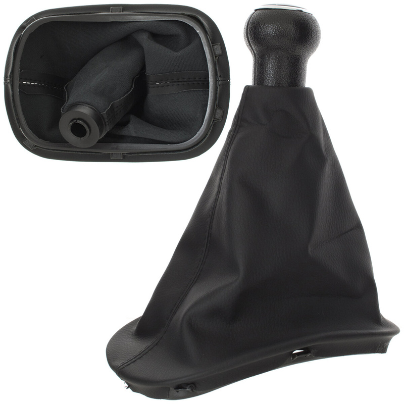 VW Passat B5 96-00 Gear shift knob BLACK + Lever Gaiter with frame 6 Gears