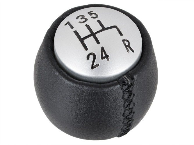 Alfa Romeo 147 00-10 Gear shift knob black + SILVER 5 speed