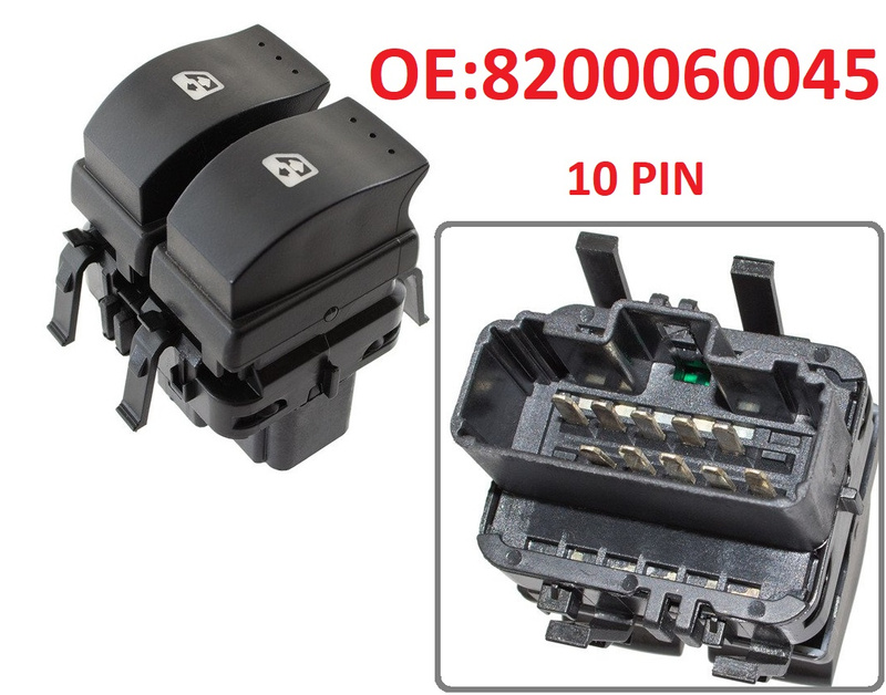 Renault Clio II 1998- Window lifter / winder switch (electric adjustment version) DUAL