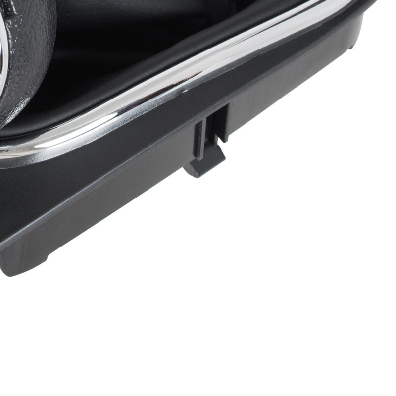 VW GOLF MK6 VI 08-12 Gear / gearbox knob BLACK + SILVER RING + BLACK LID 6+R + Lever Gaiter WITH CHROME FRAME