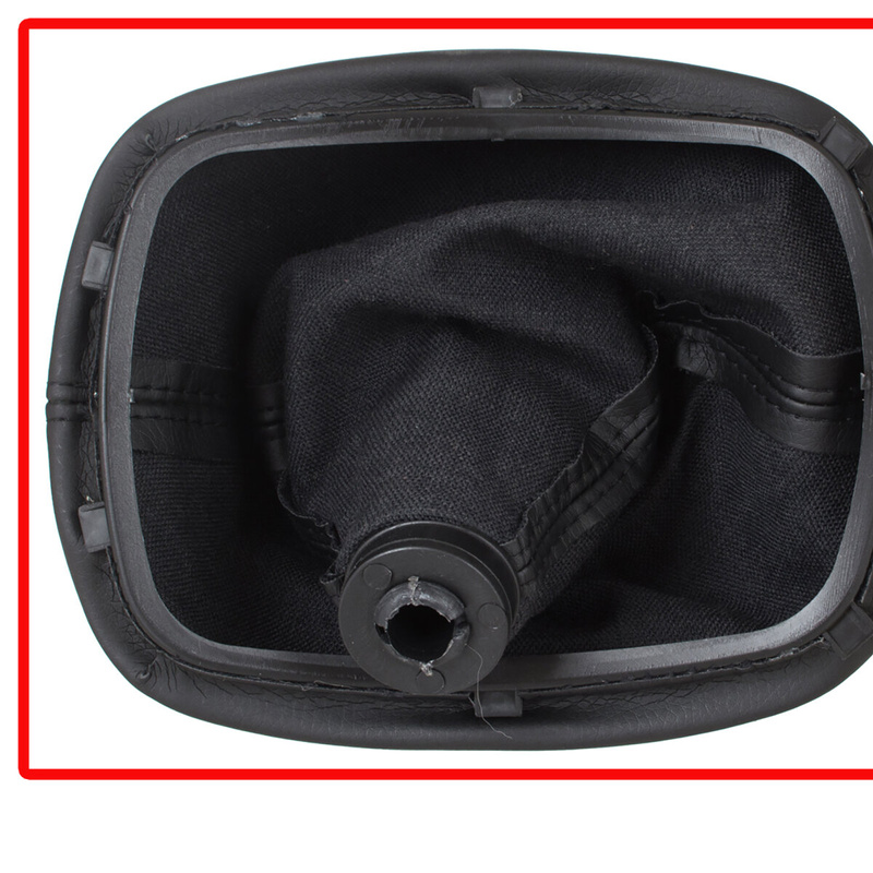 VW PASSAT B5 97-00 Gear / gearbox knob BLACK + SILVER RING + BLACK LID 5+R + Lever Gaiter WITH FRAME (12MM)