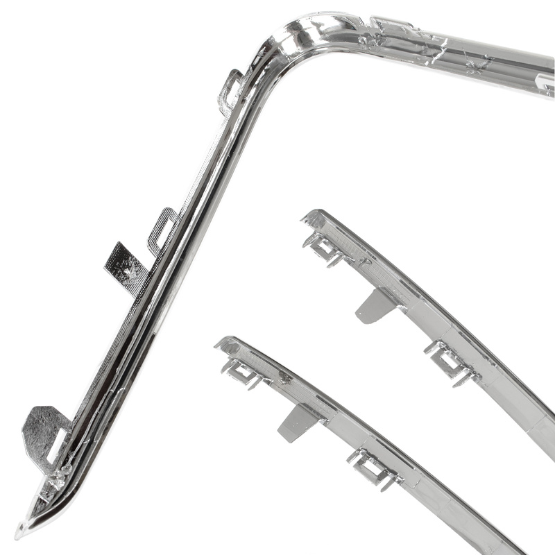 Peugeot 508 I 10-15 RAMKA + listwa GÓRNA + DOLNA atrapy między reflektory (grilla) CHROM 3 szt. KPL