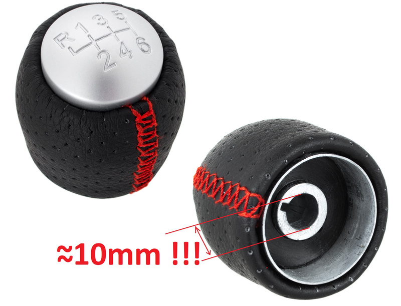 Alfa Romeo 147 00-10 gałka zmiany biegów CZARNA + SILVER 6 BIEGÓW